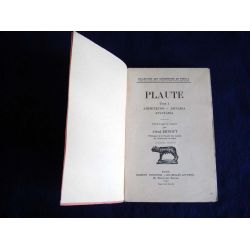 Théâtre, tome 1. Amphitruo - Asinaria - Aulularia  -  PLAUTE -  Collection Budé - Éditions des Belles Lettres 