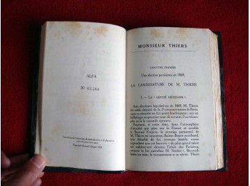 Monsieur Thiers contre l'Empire, la guerre, la Commune 1869-1871. Edition originale numérotée - Robert DREYFUS - Collection les 