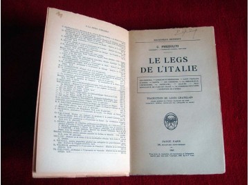 Les legs d'Italie. les origines - commune et seigneurie - saint françois d'assise - dante - les conteurs - la renaissance - G.PR