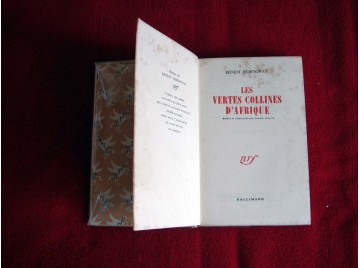 Ernest Hemingway -  Les Vertes collines d'Afrique  - reliure de Mario Prassinos - Gallimard - 1949