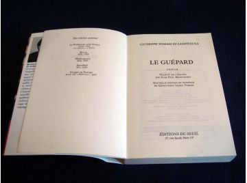 Le Guépard - Giuseppe Tomasi di LAMPEDUSA - ouvelle Traduction de J.P.Mangarano - Éditions du Seuil - 2007