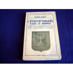 L'État d'Israel dans le Monde - Pierre PARAF - Collection Bibliothèque Historique - Éditions Payot - 1956