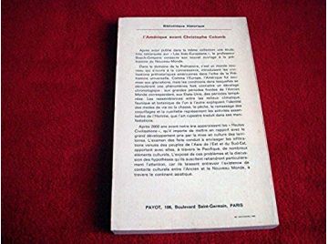 L'Amérique avant Christophe Colomb : Préhistoire et hautes civilisations - Pedro BOSCH - GIMPERA - Éditions Payot - 1967