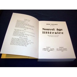 Nouvel âge littéraire (Voix d'en bas) - H.Poulaille - éditions Plein Chant