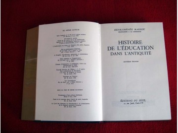 Histoire de l'education dans l'antiquite - Marrou Henri-Irenee - Éditions du Seuil.